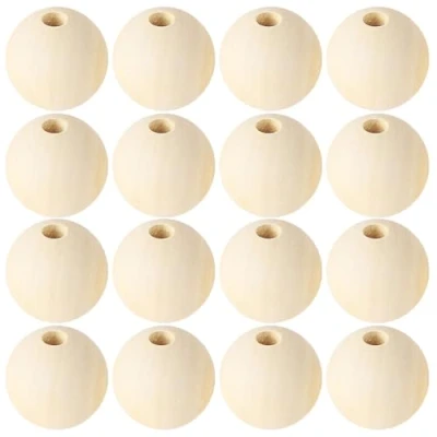 Imagen de 40 Piezas Bolas Madera Manualidades,Cuentas de Madera,Bolas para Madera,Abalorios Madera,Bolitas Manualidades,para Artesanales,Pulseras,DIY(40,20mm)