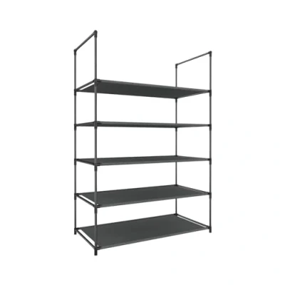 Imagen de O91 Estante Zapatero Metálico con 5 Baldas Estanterías aptas para Zapatos Entrada Recibidor Dormitorio... Dimensiones 60x30x90 cm