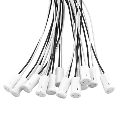Imagen de OMIGA 25 Piezas Portalámparas G4 Base de Bombilla Portalámpara Cerámica para Lámparas Cuarzo Halógenas LED Luce Rejilla Luces la Bahía