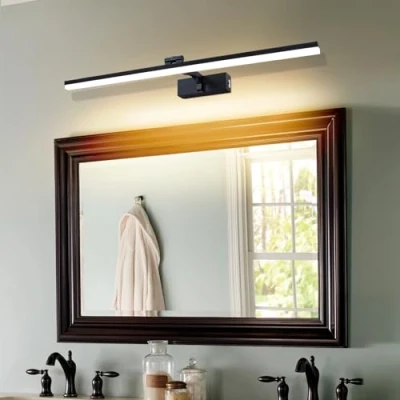 Imagen de TYhogar Lámpara de Espejo Baño 80cm 16W, Luz Temperatura Ajustable 3 Colores 3000K/4500K/6000K, Aplique Sin Parpadeo Iluminación Frontal, Pared IP44