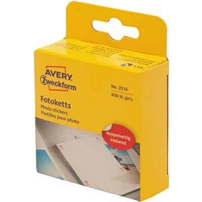 Imagen de Avery España 3516 Biadhesivos para fotográfias, 12x12mm, Rollo de 400 Adhesivos