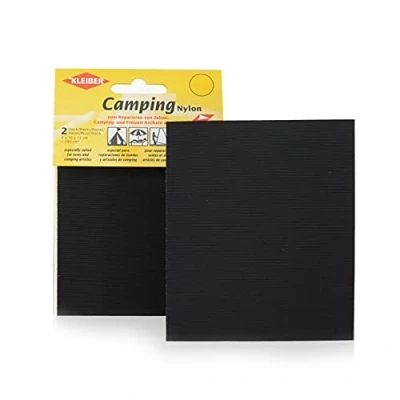 Imagen de Kleiber Canvas Style Self Adhesive Waterproof Nylon Repair 2 Patches (10cmx12cm Each) Black, Negro, 12 x 10 Centimeters, Unidades