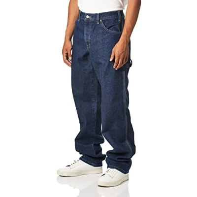 Imagen de Dickies Hombre, Vaquero utilitario de Corte Holgado, Azul ÍNDIGO ACLARADO, 36W / 30L