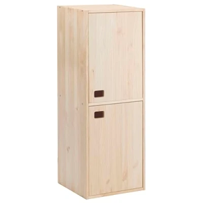Imagen de Astigarraga Kit Line Armario Almacenaje Dinamic 2 Puertas y 4 Baldas, Madera Pino 105,4x37,3x33cm