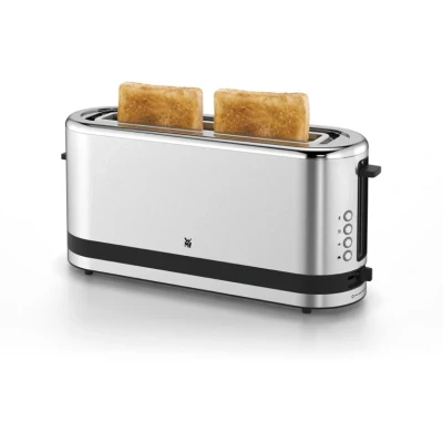 Imagen de WMF Kitchenminis Tostadora de ranura larga, potencia 900 W, acero Cromargan, apta para cualquier tipo pan, con 4 funciones y diferentes niveles tueste