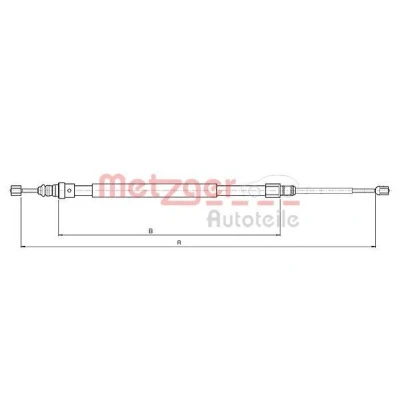 Imagen de METZGER 10.6686 Cable de Freno Mano Atrás izquierda, derecha, derecha 2020/1080 COFLE RENAULT: MEGANE 2