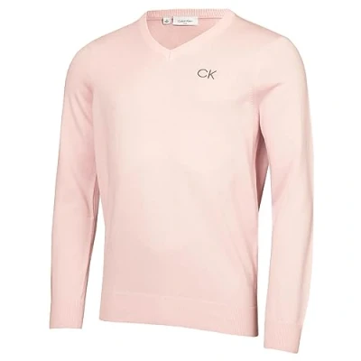 Imagen de Calvin Klein Golf Hombre con Cuello en V Tour Suéter Rosa XL