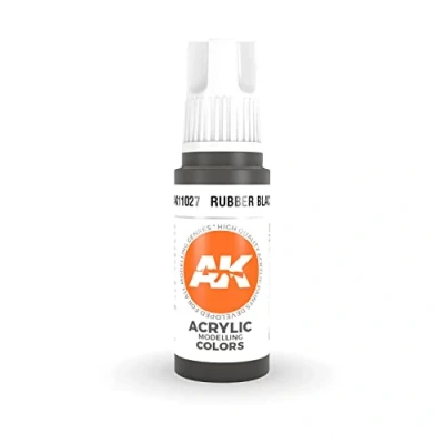 Imagen de AK Interactive 3rd Gen Acrylic Rubber Black 17ml