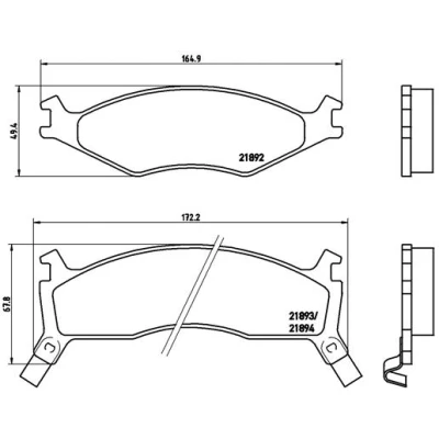 Imagen de BREMBO P 30 006 Juego de pastillas freno con avisador acústico desgaste sin accesorios KIA: Sportage I