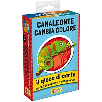 Imagen de Liscianigiochi Ludoteca Las Tarjetas de Niños Camaleón Cambian Color Juego Compañía, Multicolor (85767)