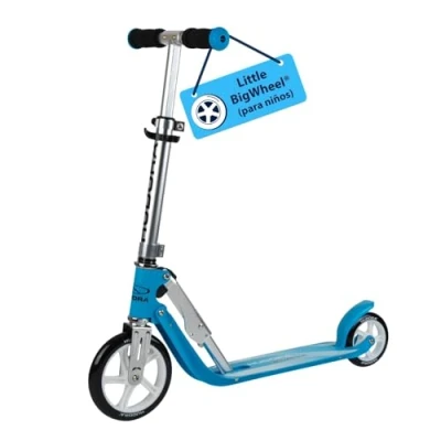 Imagen de HUDORA Scooter Little BigWheel Patín de aluminio seguro para niños desde 3 años Patinete urbano ajustable y plegable hasta 100kg estable con grandes ruedas