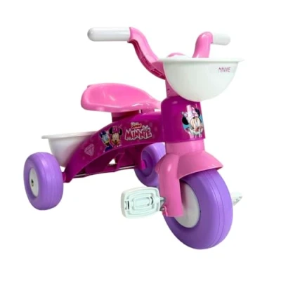 Imagen de INJUSA Triciclo Baby Trico MAX Minnie Mouse Color Rosa Licenciado con Cesta Delantera y Cubeta Trasera Portaobjetos Recomendado para Niños Niñas de 1 a 3 Años