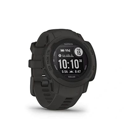 Imagen de Garmin Instinct 2S Solar, Reloj Inteligente con GPS Resistente al Agua, Carga Funciones Deportivas, Pulsioximetría, Puntuación de Sueño y Notificaciones del Smartphone, Negro (Reacondicionado)