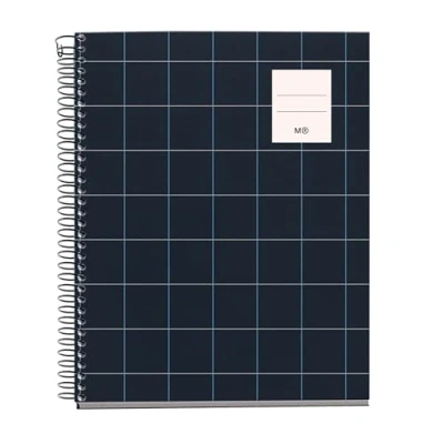 Imagen de Miquelrius Cuaderno A5, Cuadrícula 5 mm, tapa dura, Libreta A5 con 100 hojas microperforadas, 4 colores para organizar, Papel Extra Opaco 70 g/m², 2 taladros archivar