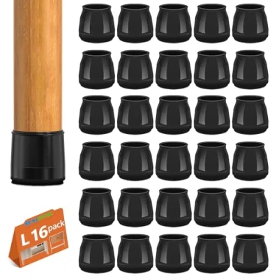 Imagen de BAIPOK 16 Piezas Protectores de Silla, Fundas Silicona para Piernas Silla con Fieltro Envuelto, Almohadillas Protectoras Pies Muebles