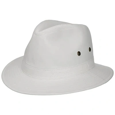 Imagen de Stetson Sombrero Organic Cotton para Hombre de Tela algodón orgánico Viaje con protección UV 40+ sostenible Primavera/Verano Blanco M (56 57 cm)