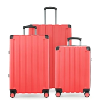 Imagen de HAUPTSTADTKOFFER Q Damm Set de 3 Maletas Equipaje Mano 54 cm, Maleta Mediana 68 cm + Grande Viaje 78 Carcasa Dura ABS, TSA, Coral