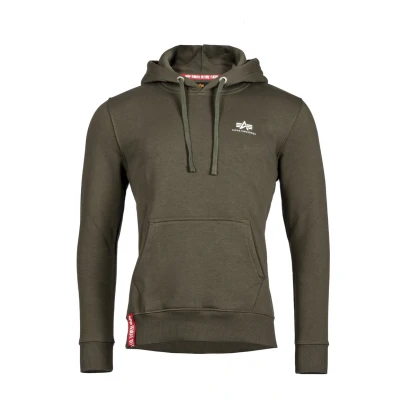 Imagen de Alpha Industries Basic Hoody Small LOGO Jersey con capucha, Hombre, Talla: Small, Charcoal heather