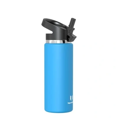Imagen de Super Sparrow Botella de Agua Acero Inoxidable Termica Boca Ancha con Paja 750ml Sin BPA, para Gimnasio, Deporte, Oficina, Yoga, Ciclismo