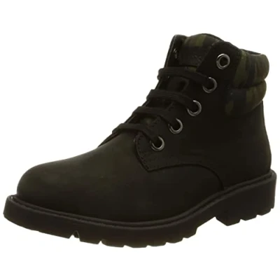 Imagen de Geox J Shaylax Boy B, Botines para Niño, Multicolor (Black/Mimetic), 32 EU