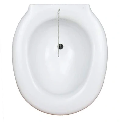Imagen de Bidé sanitario acoplable al inodoro, Plástico, 38 x 41.5 14 cm, Portátil, Con tapón, Universal, adaptable para WC, Transportable, Bidet Blanco
