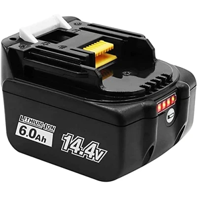 Imagen de Batería 14,4 V 6000 mAh BL1430 Recambio Compatible con BL1430B BL1440 BL1415N 194558 0 196388 5 194065 3 6,0 Ah para Makita indicador LED
