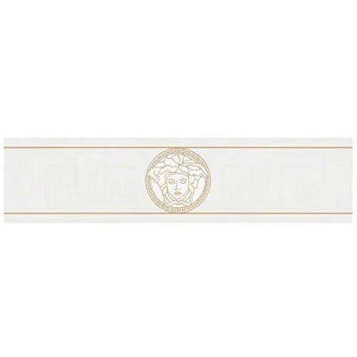 Imagen de Papel pintado Versace De Diseño tejido no 5.00 m x 0.13 Oro Blanco Fabricado en Alemania 935223 93522 3