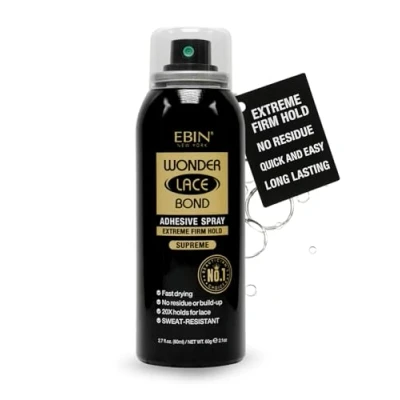 Imagen de EBIN NEW YORK Wonder Lace Bond Spray (80 ml, fijación extremadamente fuerte (Supreme))