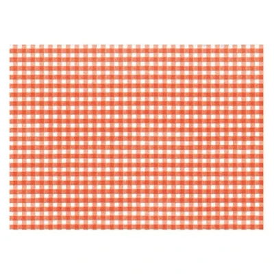 Imagen de manteles individuales de papel 43 x 30 cm, 50 unidades, desechables, DIN A3, a cuadros, versátiles y posavasos para bodas, cumpleaños uso diario, color rojo blanco