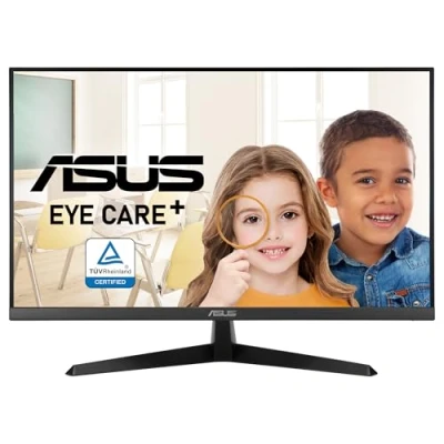 Imagen de ASUS VY27UQ Monitor Eye Care de 27 Pulgadas 4K, 3840 x 2160, IPS, HDR 10, Adaptive Sync, tecnología Plus, Filtro luz Azul, antiparpadeo, Tratamiento Antibacteriano