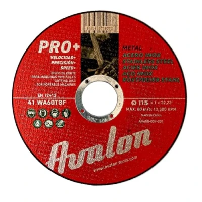 Imagen de Avalon 100 discos de corte profesional para metal y acero inoxidable, 125 mm x 1 22 mm, amoladora angular 22,23 recto preciso