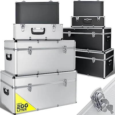 Imagen de Masko® SET de 3 cajas aluminio ✓ caja herramientas transporte almacenaje