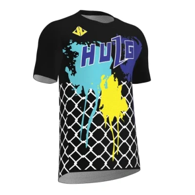 Imagen de Maillot Ciclismo Hombre Verano Bicicleta Montaña Bike MTB Camiseta con Mangas Cortas para De Carretera/Multideporte/Fitness (XL,style 23)