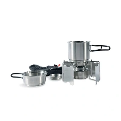 Imagen de Tatonka Geschirr Alcohol Burner Set Utensilio de Cocina para Acampada, Color Transparente