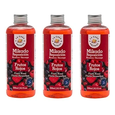 Imagen de La Casa de los Aromas Mikado Reposicion 250 Ml Sin Varillas (Frutos Rojos, 3)