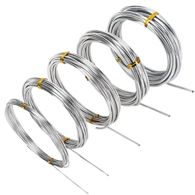 Imagen de Alambre Aluminio Plateado Manualidades 5 Tamaños (1mm, 1,5mm, 2mm, 2,5mm, 3mm) Metros de Largo Rollo Bisuteria, Flexible para Hacer Joyas, Manualidades, Esculturas y Varias