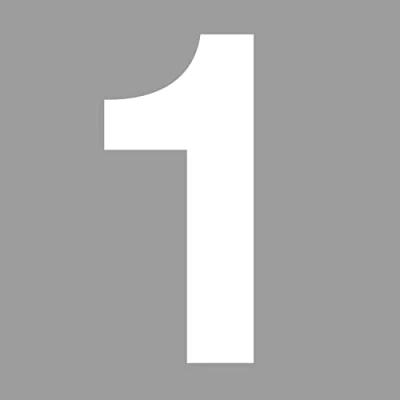 Imagen de Números adhesivos, Nr. 1 en color blanco, altura de 10 cm, autoadhesivo para número casa, pegar exteriores, buzón, puerta, resistente a la intemperie, kfz_674_1