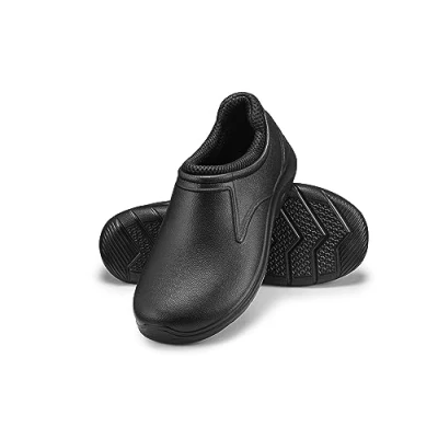 Imagen de ESTRO Zuecos Hombre de Jardín Mujer Zapatillas Verano Zapatos para Ligero Goma K040S (43 EU, Negro)