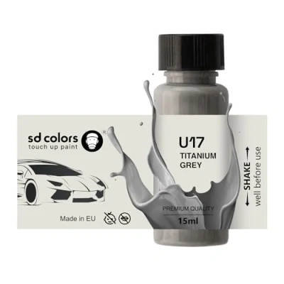 Imagen de SD COLORS Pintura de retoque 15 ML, color gris U17, (sólo pintar)