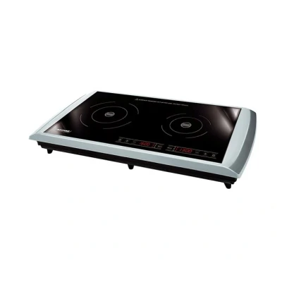 Imagen de MPM MKE 11 Placa de Inducción portátil doble, superficie cristal, Control Táctil, 10 niveles Potencia, Temporizador, Programable, para sartenes hasta 24cm, 2900 W