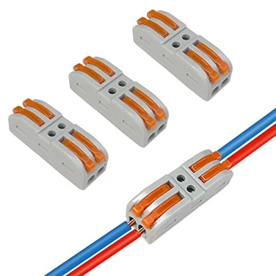 Imagen de Aiqeer 16 Piezas SPL 2 Palanca Tuerca Cable Conectores Set, in out Conector Conductor Compacto, Bilateral Rápido Resorte Bloque Terminal