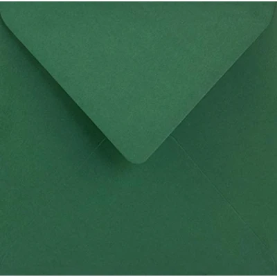 Imagen de Netuno 25x sobres cuadrados de colores verdes oscuros DIN 153x153mm 115g Sirio Color Foglia con solapa engomada puntiaguda sin ventana para invitaciones tarjetas vales boda cartas Navidad bricolaje