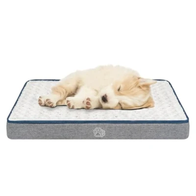 Imagen de EMPSIGN Cama Perro Mascotas Impermeable Doble Cara (Cálido y Frío), Funda Extraíble Lavable a Máquina, Alfombrilla de para Perros Grande Dormir (Small, Gris)