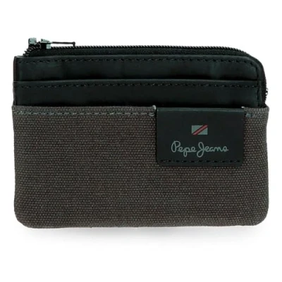 Imagen de Pepe Jeans Hilltop Monedero de Hombre, con Protección RFID, Azul, 11x7x1,5 cms Piel