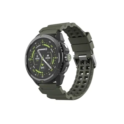 Imagen de Hammer Watch 2 Military Edition, GPS, pantalla AMOLED Gorilla Glass de 1,5 pulgadas, gran batería 530 mah con hasta 15 días funcionamiento una sola carga, resistencia a 5 ATM, botón SOS, LED