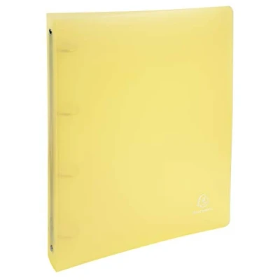 Imagen de Exacompta Ref. 51979E Lote de 5 archivadores 4 anillas 30 mm en polipropileno Dimensiones 32 x 26,8 cm Para formato A4 Maxi 297 242 Chromaline pastel Color amarillo