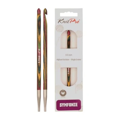 Imagen de KnitPro KP20749 Symphonie, tejido tunecino, simple, madera fina, multicolor, 6,00 mm
