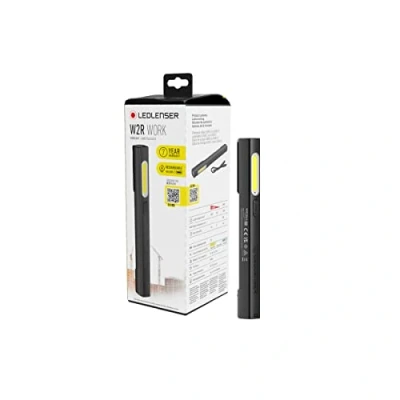 Imagen de Ledlenser W2R Work, luz LED portátil, de batería, linterna brillante, trabajo 220 lúmenes, herramientas manuales inspección, inalámbrica, tiempo combustión 7 horas,