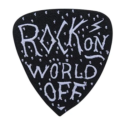 Imagen de Finally Home Parches Termoadhesivos de Planchado sin Costuras para Ropa Parche Rock on World off Aplique Codera Rodillera Bordado DIY
