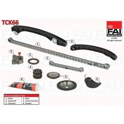 Imagen de FAI AutoParts TCK66 Juego de Cadena distribución con juntas, ruedas dentadas Símplex, bajo ruido NISSAN: Qashqai / Qashqai+2 I, Juke